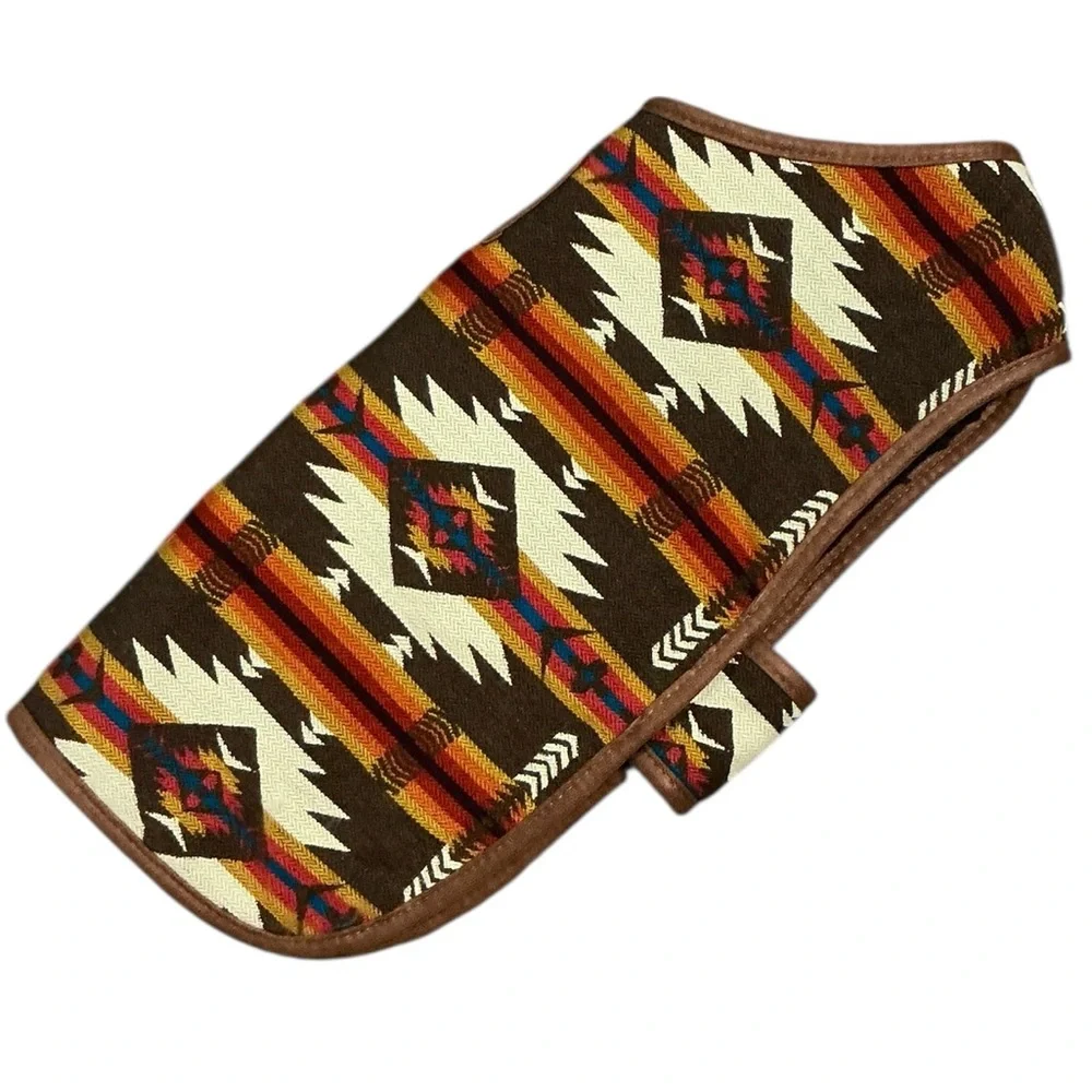 Southwestern Patterned Saddle Blanket Chilly Dog Jacket Coat